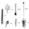 Kit Barman Profissional Coqueteleira 500ml 11 Peças Inox Caipirinha Drinks - Imagem 8